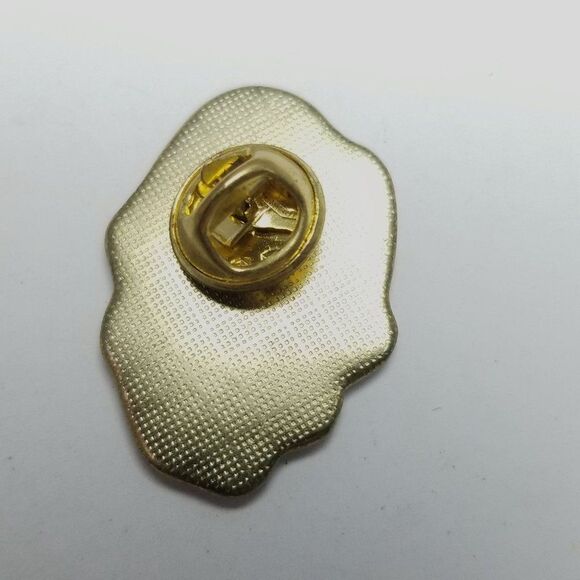 Vintage Angel Lapel Pin, Yellow Tone Brooch, Protection Guardian, Estate - Picture 3 of 6